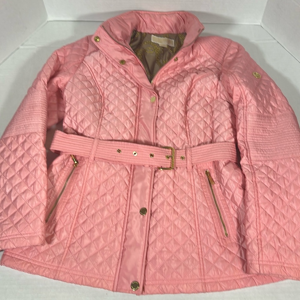 Michael Kors Pink Quilted Puffer Jacket
